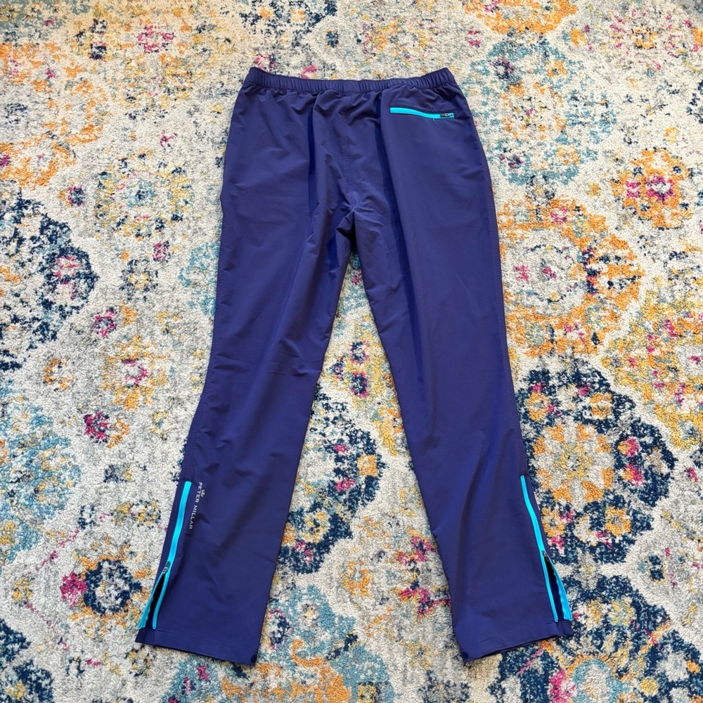 Peter Millar Crown Sport Innsbruck performance pants purple teal accents Large